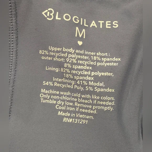 Blogilates Barre Active Romper Steel Blue Size M - Picture 12 of 16